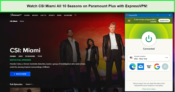  Mira CSI Miami todas las 10 temporadas. in - Espana En Paramount Plus con ExpressVPN 
