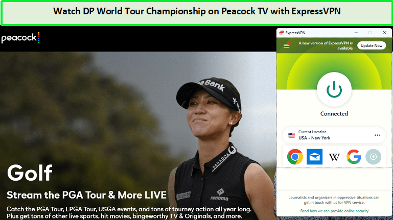 Guarda il DP World Tour Championship in - Italia Con Peacock TV con l'aiuto di ExpressVPN. 