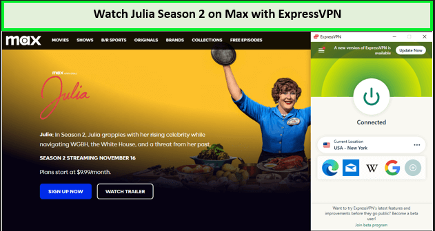  Guarda la stagione 2 di Julia in-Italia Su Max con ExpressVPN 