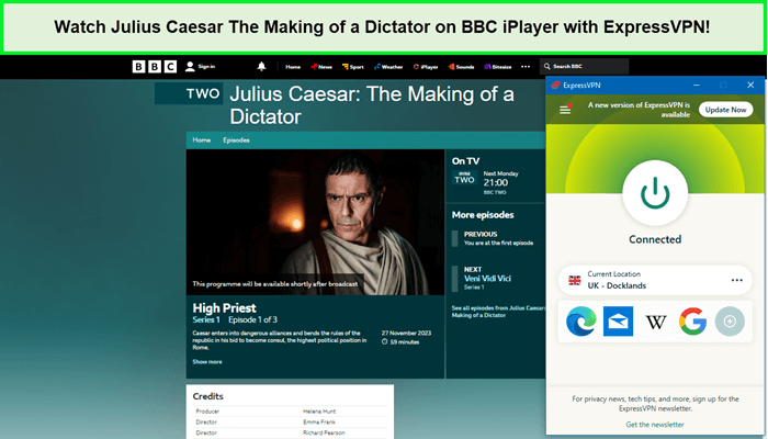  Mira a Julio César: La Creación de un Dictador in - Espana En BBC iPlayer con ExpressVPN 
