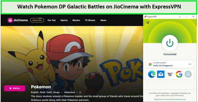  Mira Pokemon DP Batallas Galácticas in - Espana En JioCinema con ExpressVPN 