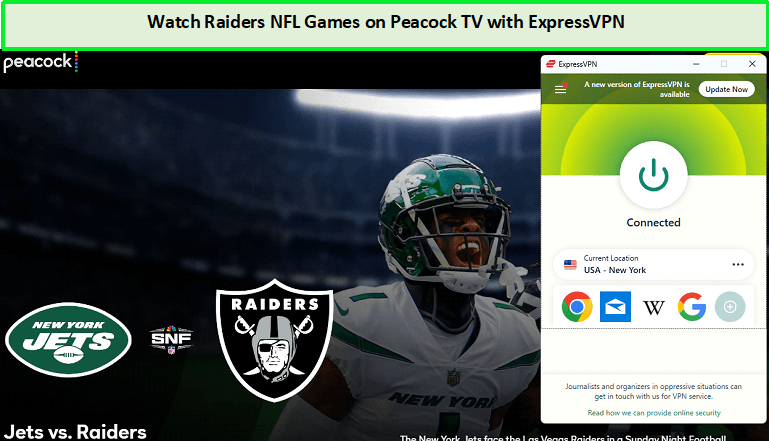  Mira los juegos de los Raiders de la NFL. in - Espana En Peacock TV con ExpressVPN 