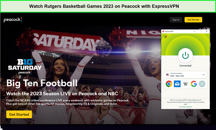  Mira los juegos de baloncesto de Rutgers 2023 in - Espana En Peacock con ExpressVPN 