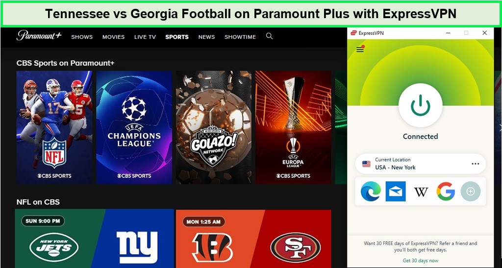  Kijk naar Tennessee tegen Georgia Football op Paramount Plus  -  