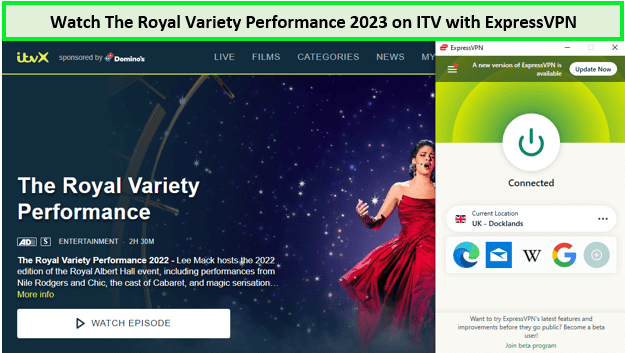  Regardez la Performance Royale de la Variété 2023 in - France Sur ITV avec ExpressVPN 