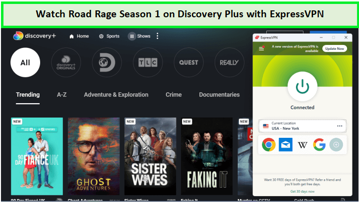 unblocking-image-of-expressvpn-for-road-rage-season-1-outside-USA-on- discovery-plus