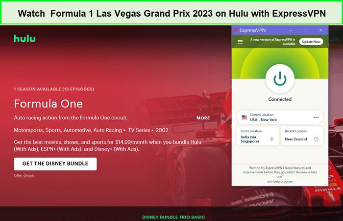  ExpressVPN sblocca Hulu per il Gran Premio di Las Vegas Formula 1 2023 in-Italia 