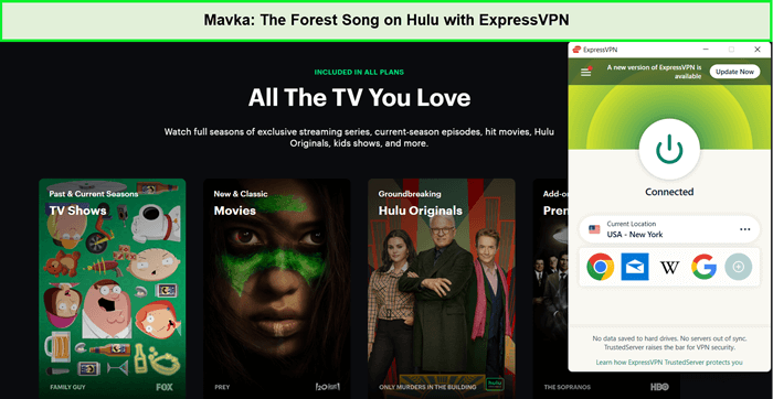ExpressVPN sblocca Hulu per Mavka: La canzone della foresta. in - Italia 