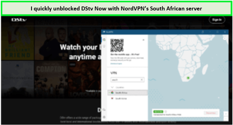  NordVPN desbloqueado para DSTV Now. in - Espana 