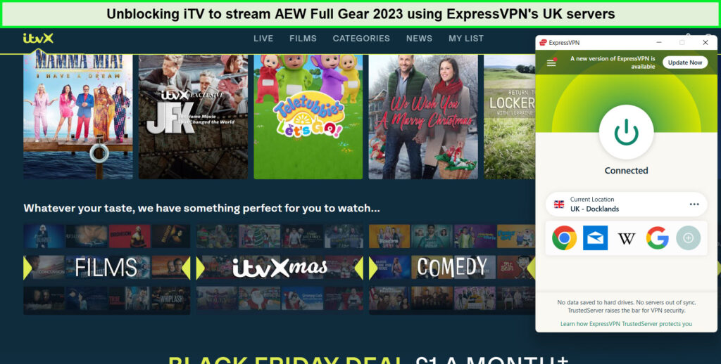 unblocking-itv-for-AEW Full Gear-with-expressvpn