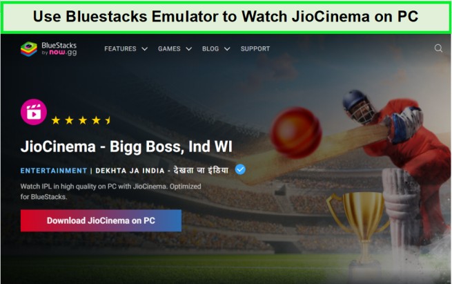  Usa el emulador Bluestacks para ver Jiocinema en PC. in - Espana 