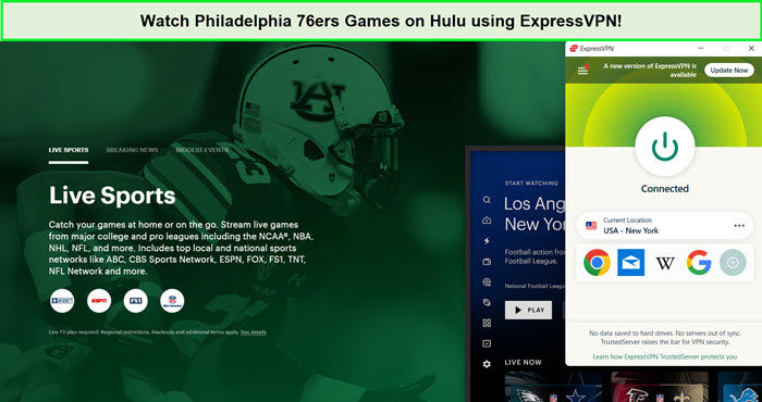  Mira Philadelphia 76ers en Hulu con ExpressVPN in - Espana 