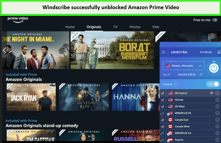 Windscribe - il miglior VPN gratuito per Amazon Prime Video 