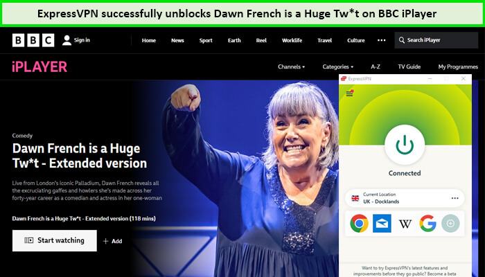 Express-VPN sblocca Dawn French è un enorme Twt. in - Italia su BBC iPlayer 