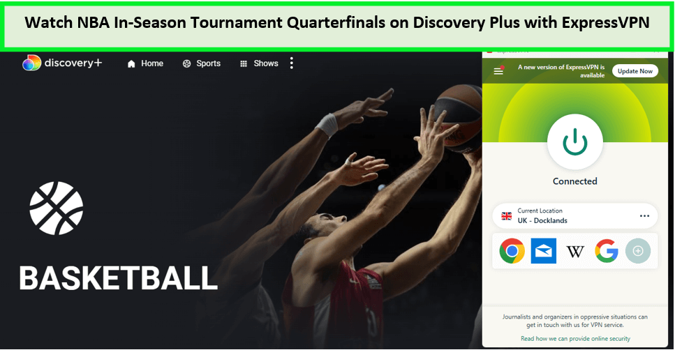  Kijk naar de NBA In-Season Tournament Quarterfinals in - Nederland -Op Discovery Plus met ExpressVPN 