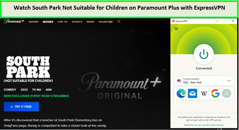  Kijk South Park niet geschikt voor kinderen. in - Nederland Op Paramount Plus met ExpressVPN 