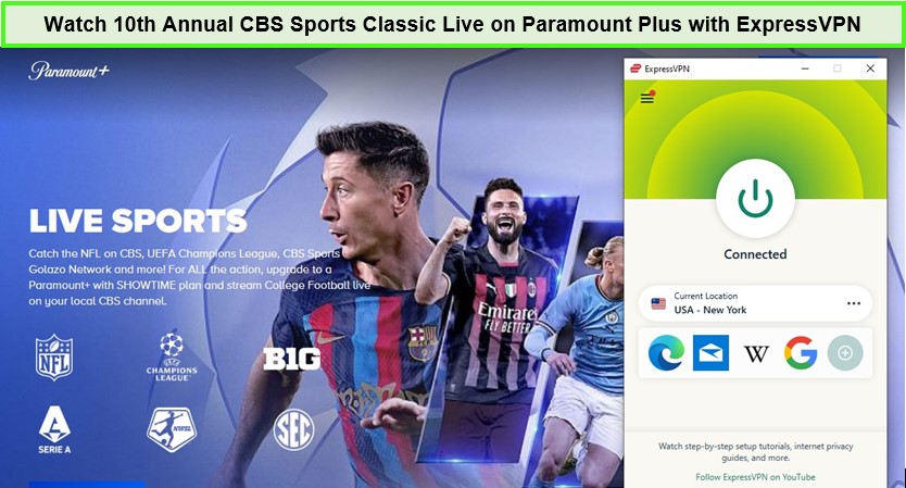  Mira el décimo Clásico Deportivo Anual de CBS en vivo en Paramount Plus con ExpressVPN 