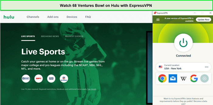 Watch-68-Ventures-Bowl-in-Italy-on-Hulu-with-ExpressVPN