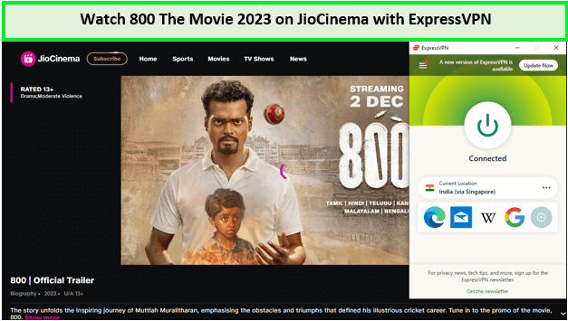  Kijk 800 - De Film 2023 in - Nederland Op JioCinema met ExpressVPN 