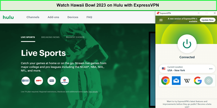  Mira el Bowl de Hawaii 2023 in - Espana En Hulu con ExpressVPN 