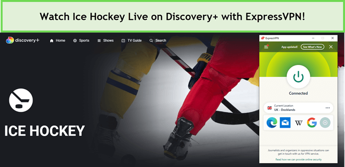 Guarda il hockey su ghiaccio in diretta in - Italia Su Discovery Plus con ExpressVPN 
