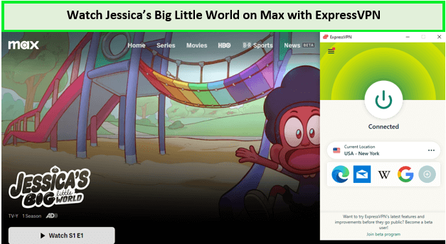  Mira el gran pequeño mundo de Jessica. in - Espana No en Max con ExpressVPN 