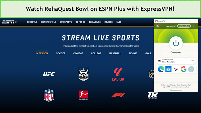  Kijk naar ReliaQuest Bowl! in - Nederland Op ESPN Plus met ExpressVPN 