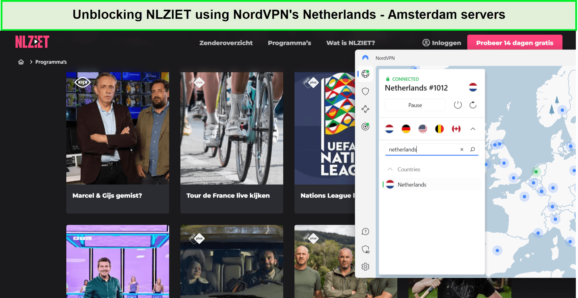 nlziet-unblocked-with-nordvpn-in-Germany