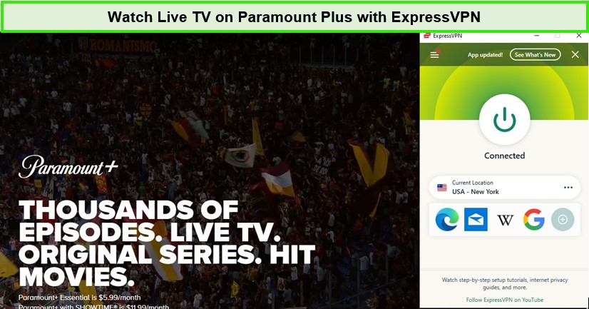 Guarda la TV in diretta su Paramount Plus con ExpressVPN  -  