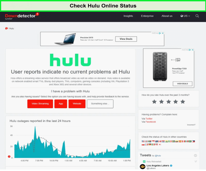 Check-Hulu-Online-Status