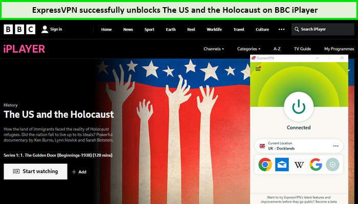  express-vpn-débloque-les-etats-unis-et-i'holocauste- en - France -sur-bbc-iplayer 