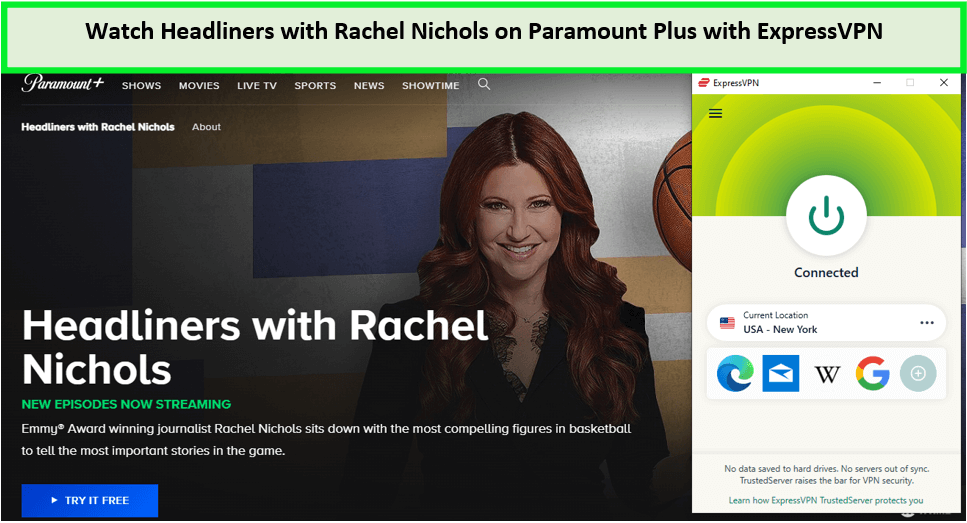  Mira los titulares con Rachel Nichols. in - Espana En Paramount Plus con ExpressVPN 