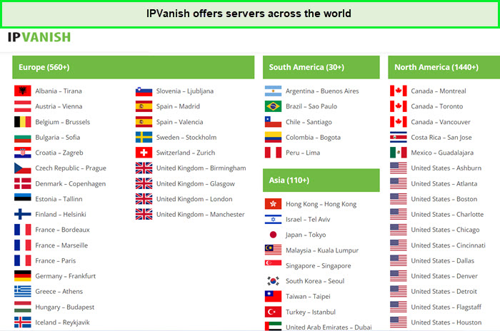 IPVanish-global-servers