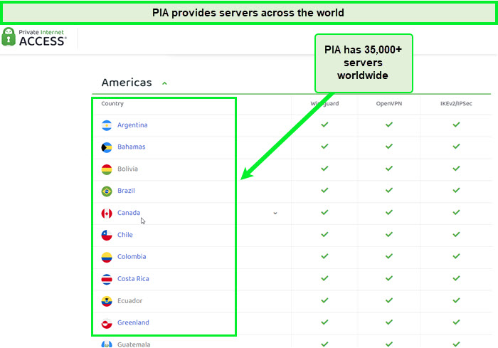 PIA-worldwide-servers