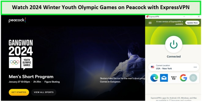  Schau dir die Winter-Jugend-Olympischen Spiele 2024 an. outside -auf-Peacock-mit-ExpressVPN 