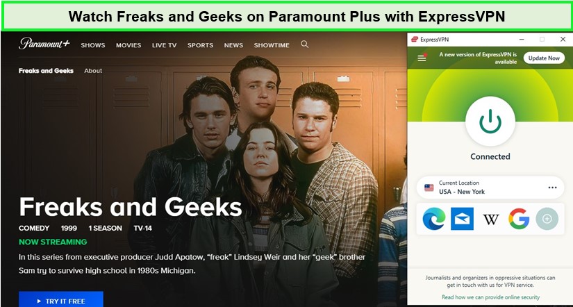  Schauen Sie Freaks and Geeks auf Paramount Plus mit ExpressVPN.  -  