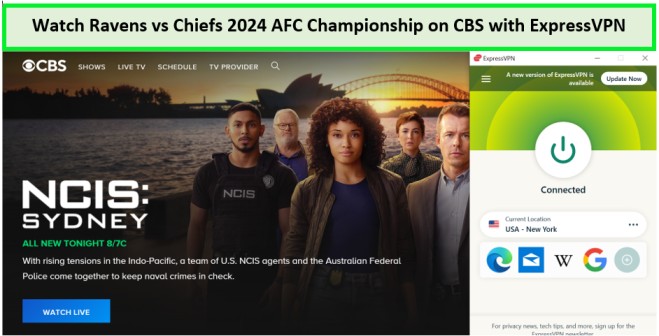  Ver-Ravens-vs-Chiefs-2024-Campeonato-de-la-AFC- in - Espana -en-CBS-con-ExpressVPN -en-CBS-con-ExpressVPN significa que puedes ver contenido de CBS en línea utilizando el servicio de ExpressVPN. 