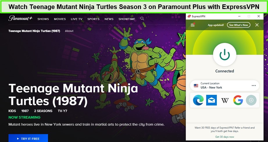  Guarda la terza stagione di Teenage Mutant Ninja Turtles su Paramount Plus con ExpressVPN.  -  