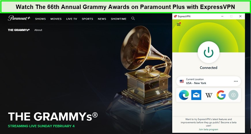  Guarda i 66esimo Annual Grammy Awards su Paramount Plus con ExpressVPN - 