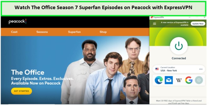  desbloquear-Los-Episodios-Superfan-de-la-Temporada-7-de-The-Office- in - Para usuarios en España -en-Peacock-con-ExpressVPN 