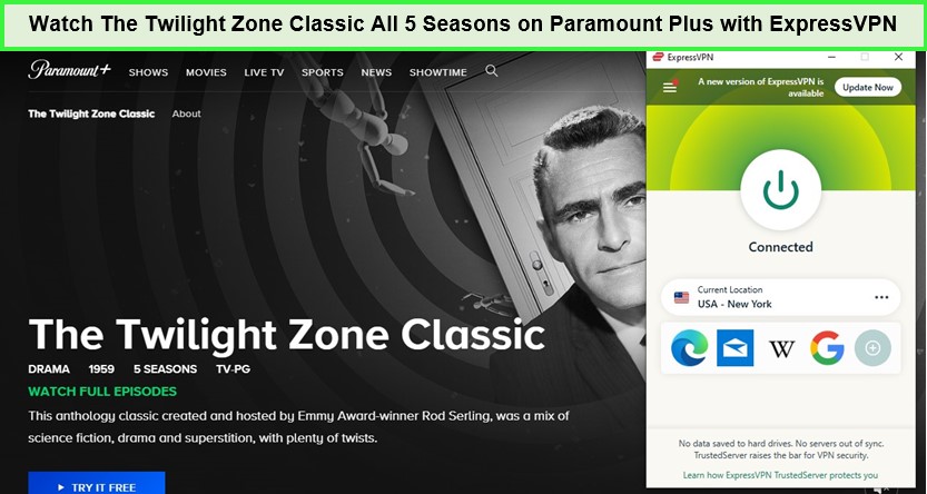  Regardez The Twilight Zone Classic, toutes les 5 saisons sur Paramount Plus avec ExpressVPN.  -  