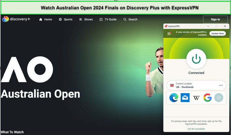  ExpressVPN deblokkeerde de Australian Open 2024 finales op Discovery Plus. in - Nederland 