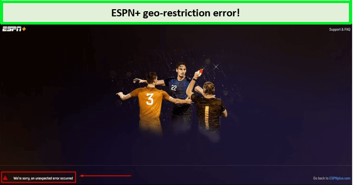 error de restricción geográfica en US ESPN Plus 