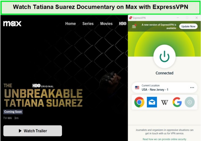 Watch-tatiana-suarez-documentary-in-New Zealand-on-Max-with-ExpressVPN