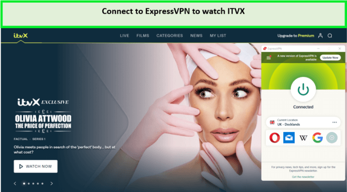 Conéctate a ExpressVPN para ver ITVX. 