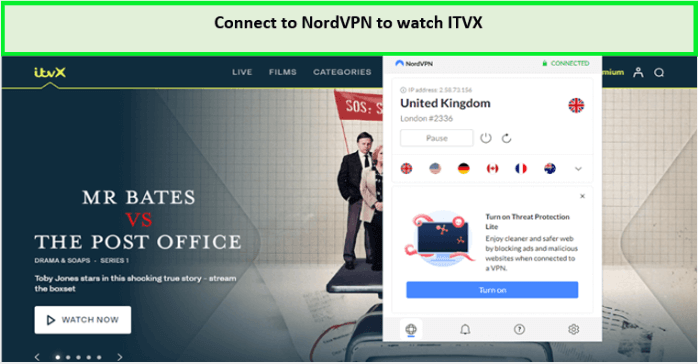 Conéctate a NordVPN para ver ITVX. 