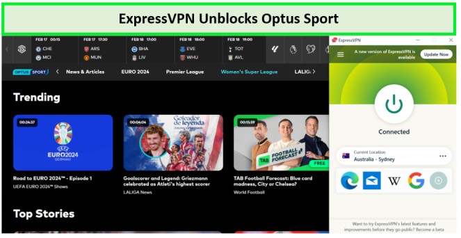  ExpressVPN entsperrt Optus Sport. in - Deutschland 