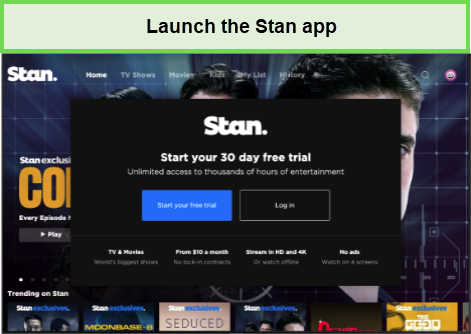  Starte die Stan-App. 