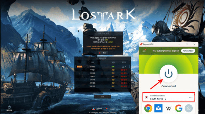 Lost-ark-south-korean-server-with-expressvpn--in-Spain