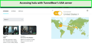 Accessing-hulu-with-TunnelBears-USA-servers-in-Italy-for-Shōgun